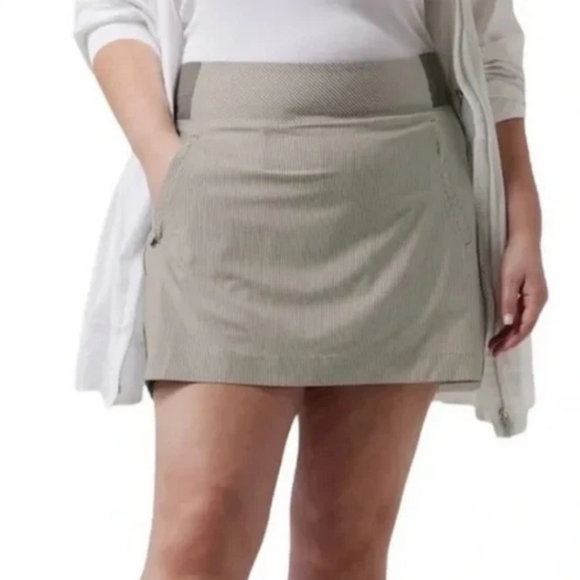 Athleta Brooklyn Tennis Striped Mini Sporty Casual Skort Skirt Plus Size 24. - Picture 1 of 13